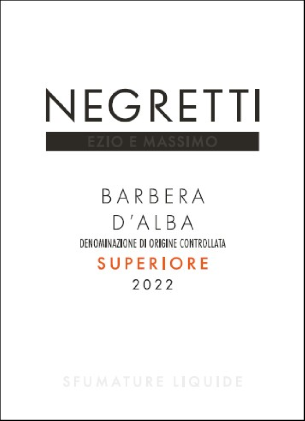 NEGRETTI for BONHOMIE - barbera alba superiore FRONT LABEL