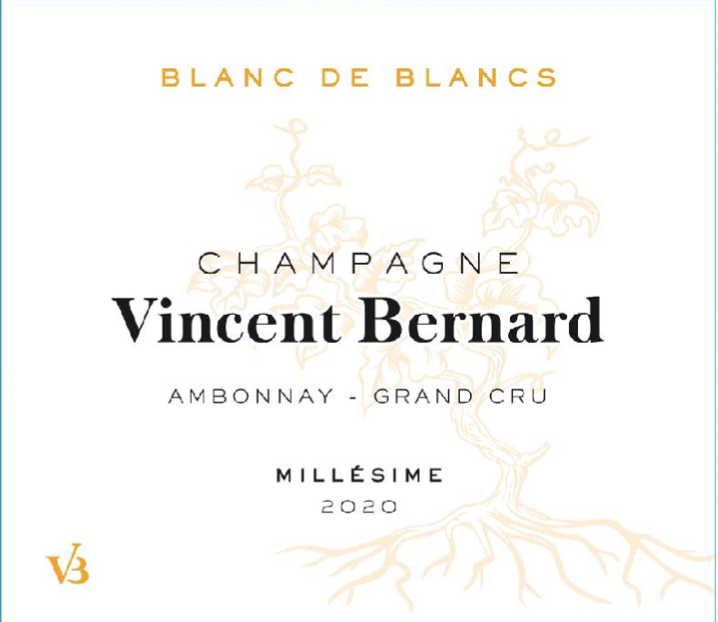 Vincent Bernard Blanc de Blancs Grand Cru Extra Brut 2020 FRONT