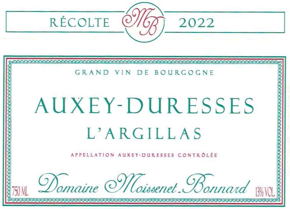 JLMB Auxey Duresses l argillas 2022 front